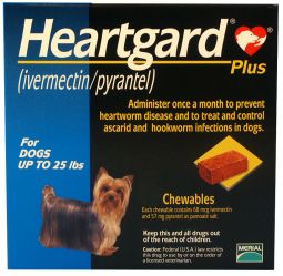 1 Month Heartgard Plus Blue for Dogs up to 25 lbs