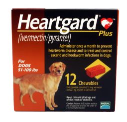 12 MONTH Heartgard Plus Brown for Dogs 51-100 lbs