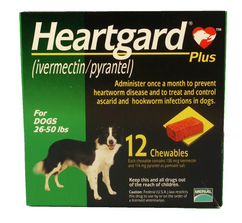 12 MONTH Heartgard Plus Green for Dogs 2650 lbs