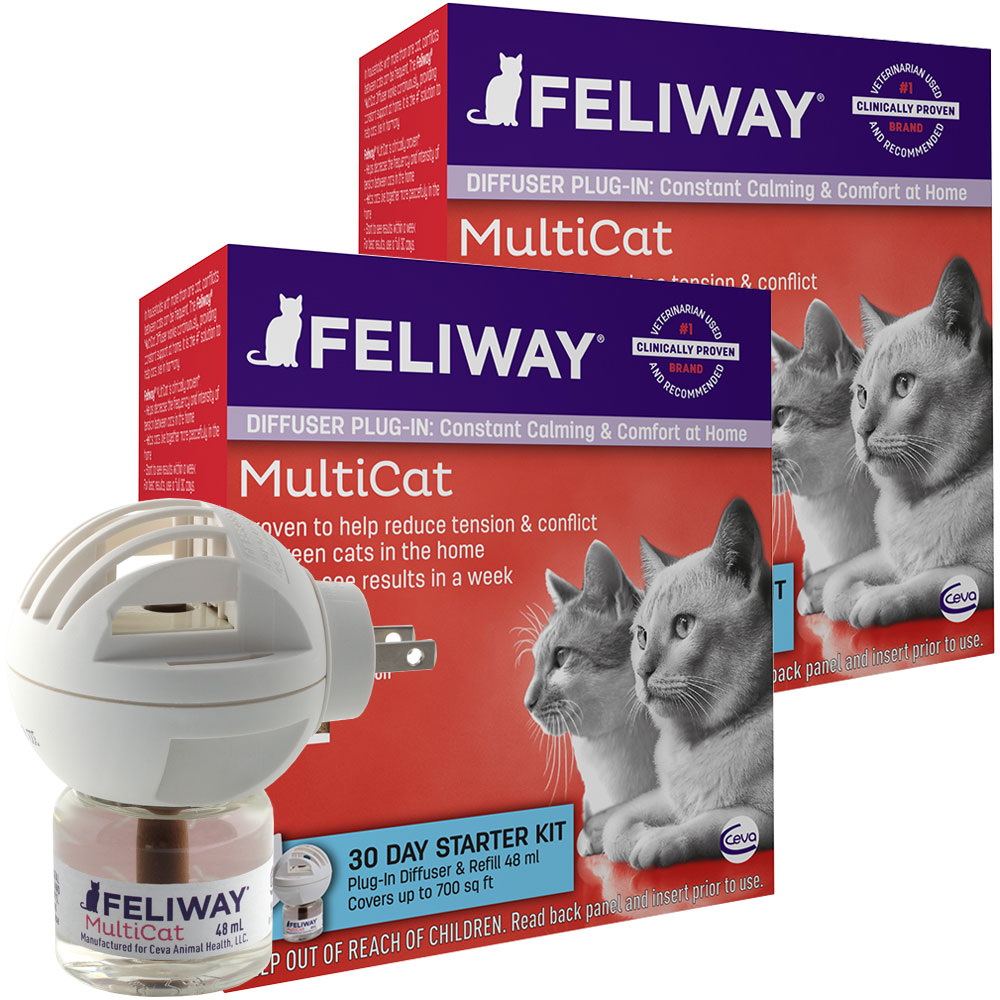 Feliway MultiCat Kit (Diffuser + 48mL Vial) 2 Pack