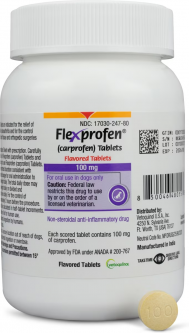 Flexprofen (carprofen) Flavored Tablets 100mg PER TABLET