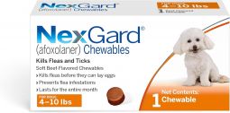 NexGard For Dogs 4-10 lbs 1 Month