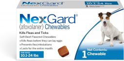 NexGard For Dogs 10-24 lbs 1 Month