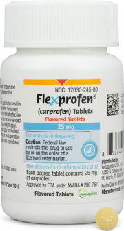 Flexprofen (carprofen) Flavored Tablets 25mg PER TABLET