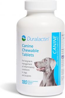 Duralactin Canine Chewable Tablets Vanilla Flavor 180 Count