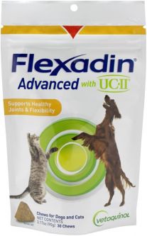 Flexadin Advanced Chews with UC-II for Dogs & Cats 60 Count