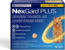 NexGard PLUS For Dogs 17.1-33 lbs 3 Month