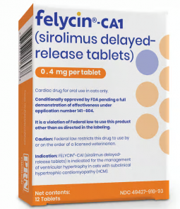Felycin-CA1 (Sirolimus Delayed-Release Tablets) for Cats 0.4mg 12 Tablets