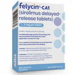 Felycin-CA1 (Sirolimus Delayed-Release Tablets) for Cats 1.2mg 12 Tablets