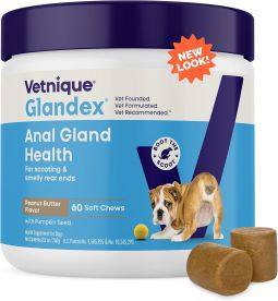 Glandex Anal Gland Support Peanut Butter 60 Soft Chews