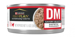 Purina Pro Plan Veterinary Diets DM Dietetic Management Savory Selects Cat Food 5.5 oz (24 Cans)