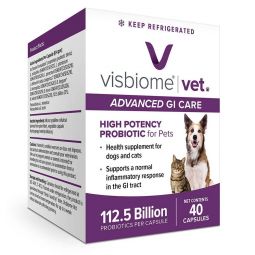 Visbiome Vet High Potency Probiotic 112.5 Billion 40 Capsules