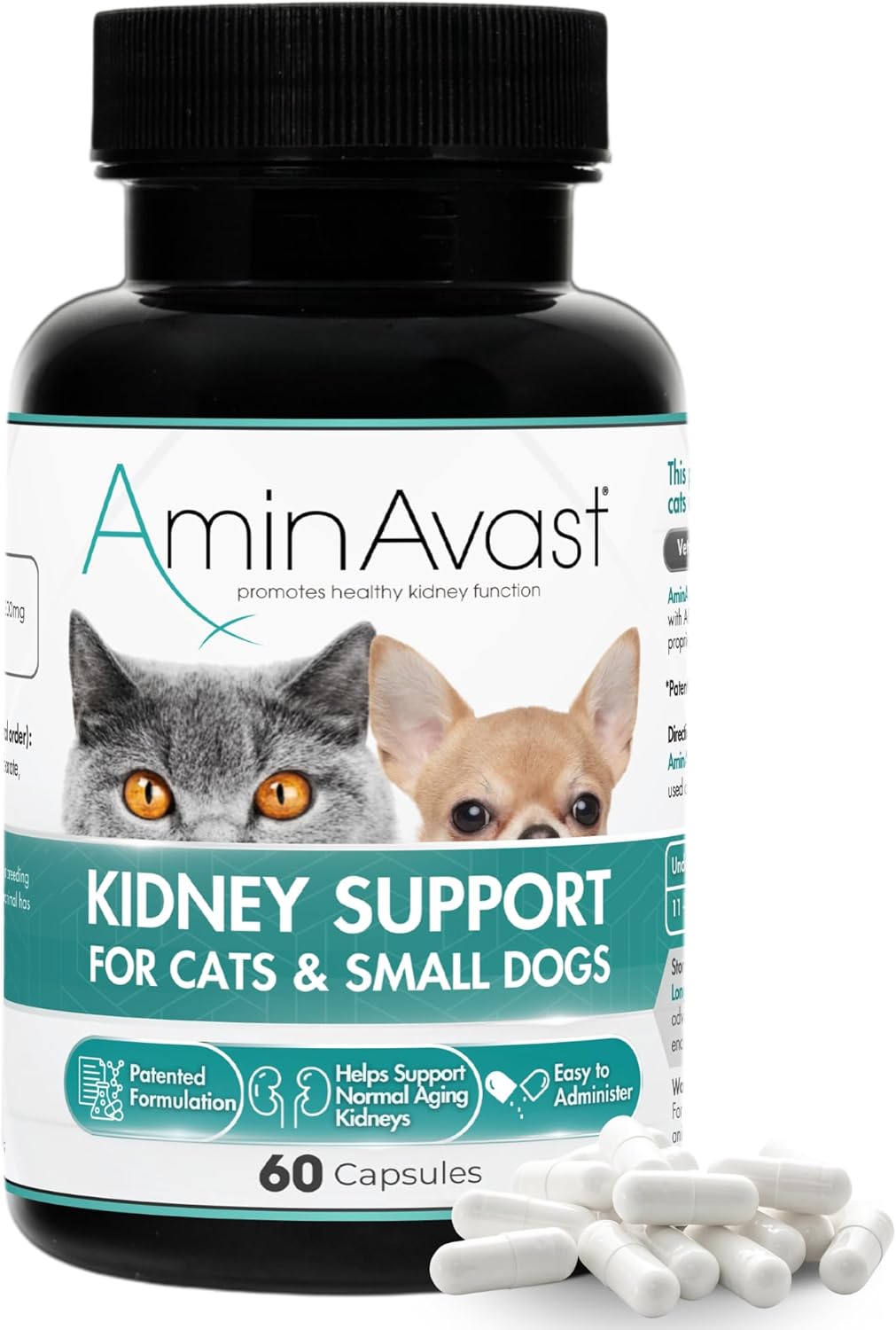 biohealth AminAvast 60カプセル 犬猫用 2本 AminaVast for Cats & Small Dogs 60 Capsules