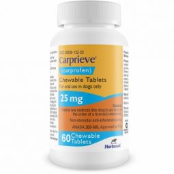 Carprieve (carprofen) Chewable 25mg 60 Count