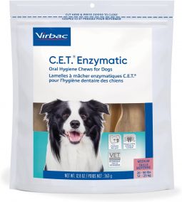 C.E.T. Enzymatic Oral Hygiene Chews for Medium Dogs 30 Count