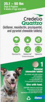 Credelio Quattro For Dogs 25.1 - 50 lbs 1 Month