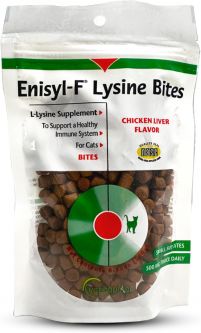 Enisyl-F Lysine Bites for Cats & Kittens Chicken Liver-Flavor 6.4oz (180g)