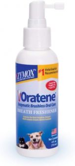 Oratene Brushless Breath Freshener for Dogs and Cats 4oz