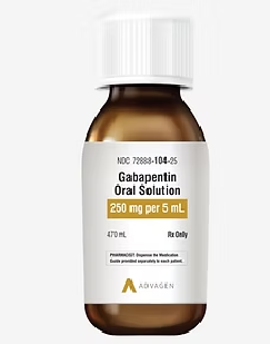 Gabapentin Solution 250mg/5mL 470mL (NO XYLITOL)