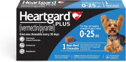 Heartgard Plus Blue for Dogs up to 25 lbs 1 Month