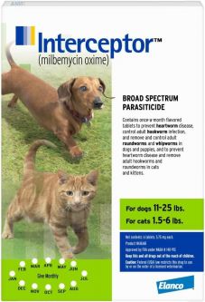Interceptor For Dogs 11-25lbs and Cats 1.5-6lbs 1 Month