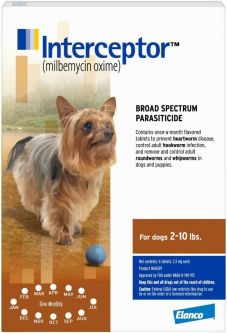 Interceptor For Dogs 2-10lbs 1 Month