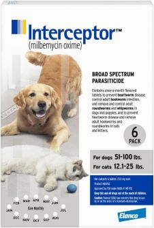 Interceptor For Dogs 51-100lbs and Cats 12.1-25lbs 6 Month