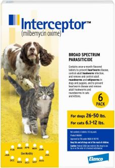 Interceptor For Dogs 26-50lbs and Cats 6.1-12lbs 6 Month