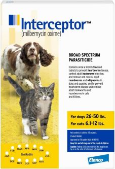 Interceptor For Dogs 26-50lbs and Cats 6.1-12lbs 1 Month