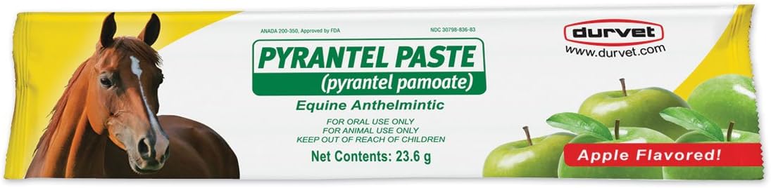 Vermifuge Pour Chevaux Durvet à La Pomme - 2 Tubes De Pâte Pyrantel 23,6g