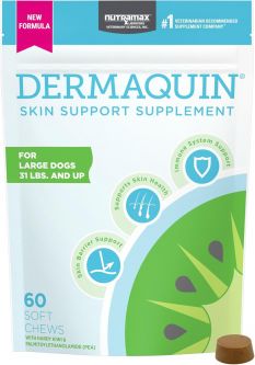 Dermaquin Skin Support Supplement for Large Dogs 60 Soft Chews