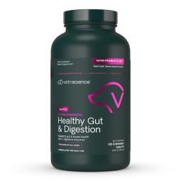 VetriScience Extra Strength Healthy Gut and Digestion Chewable Tablets for Dogs 120 Count