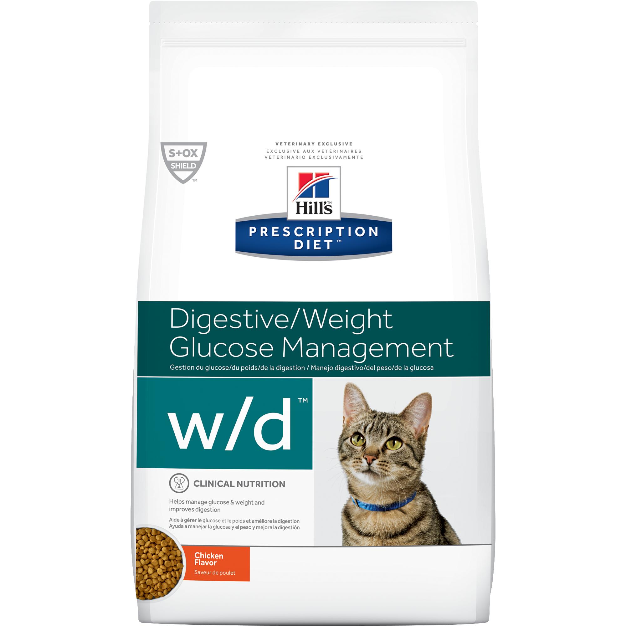 Hill's Prescription w/d Chicken Dry Cat Food 8.5 lbs bag