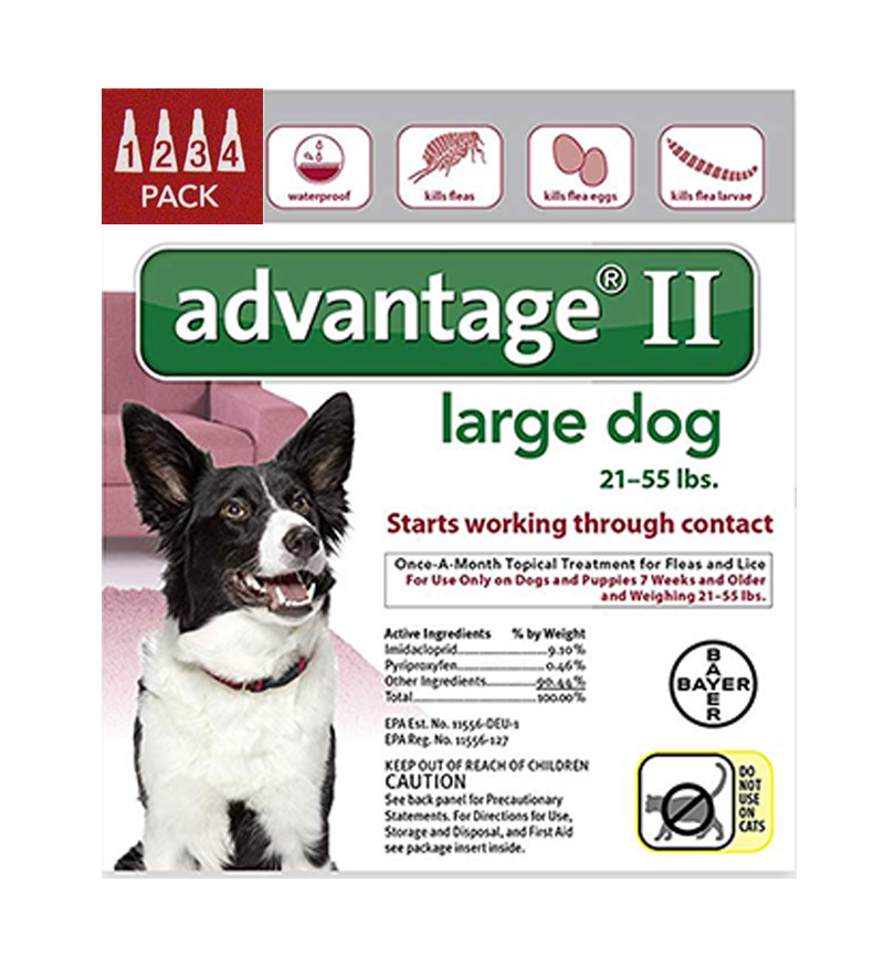 4 MONTH Advantage II Flea Control for Dogs 2155 lbs