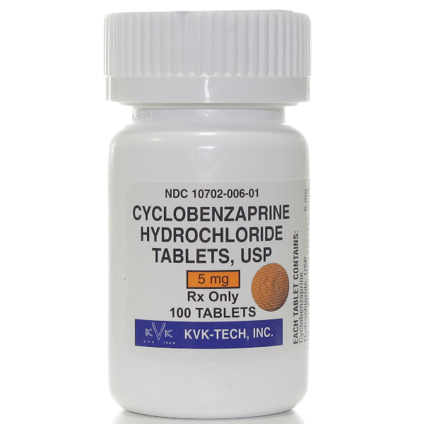 Cyclobenzaprine 5mg 100 Tablets