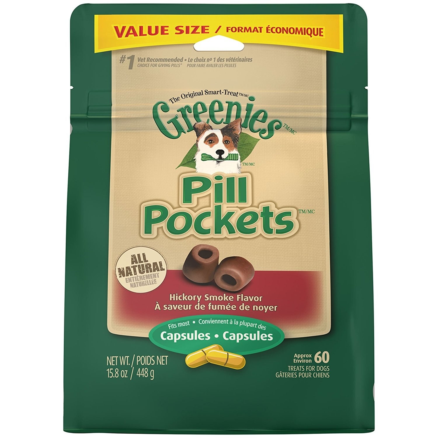 Greenies Pill Pockets Hickory Flavor 60ct. (15.8 oz)