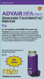 Advair HFA Inhaler 115mcg/21mcg