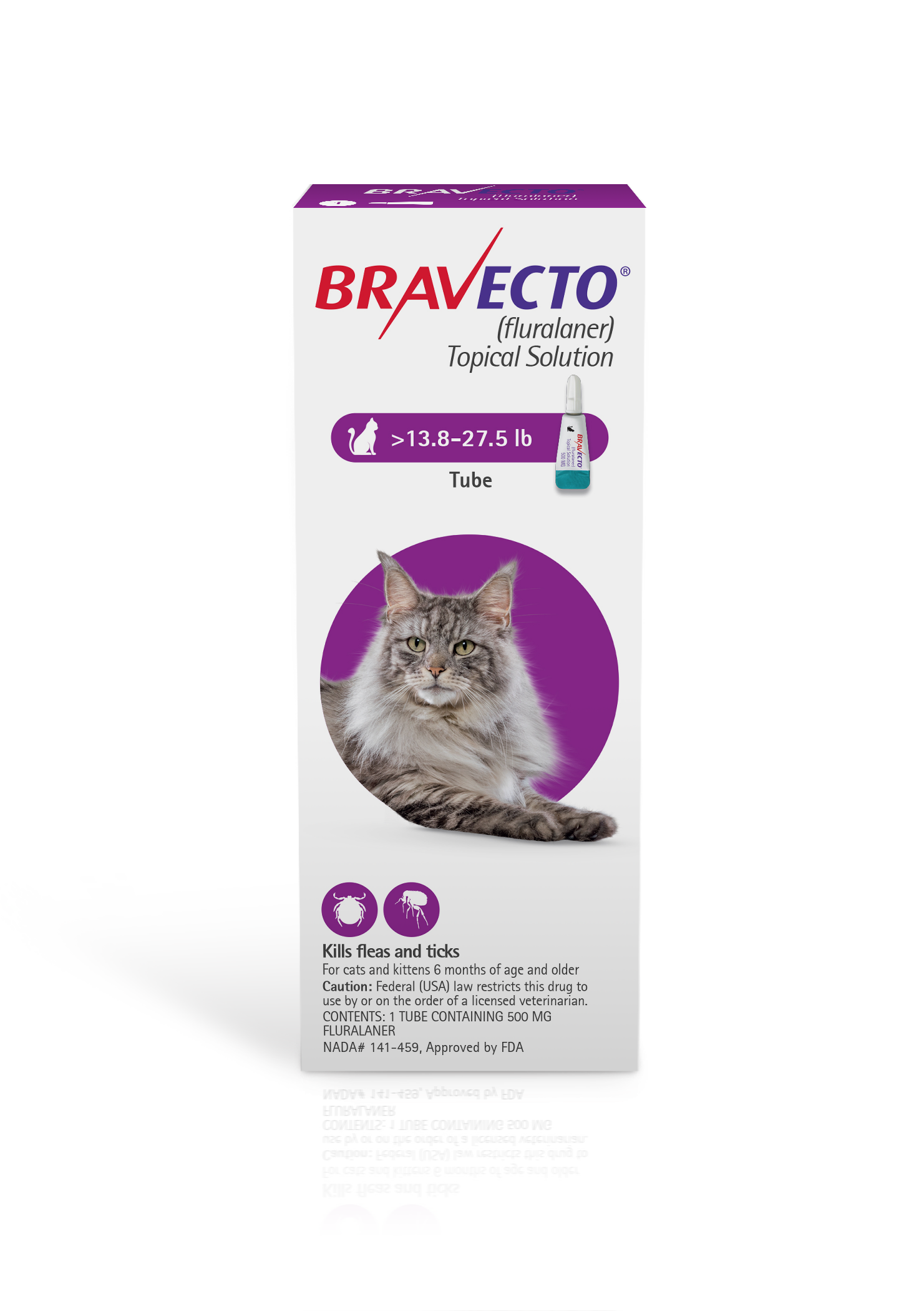 Bravecto Topical Solution for Cats 13.8 27.5 LBS (2 Dose)