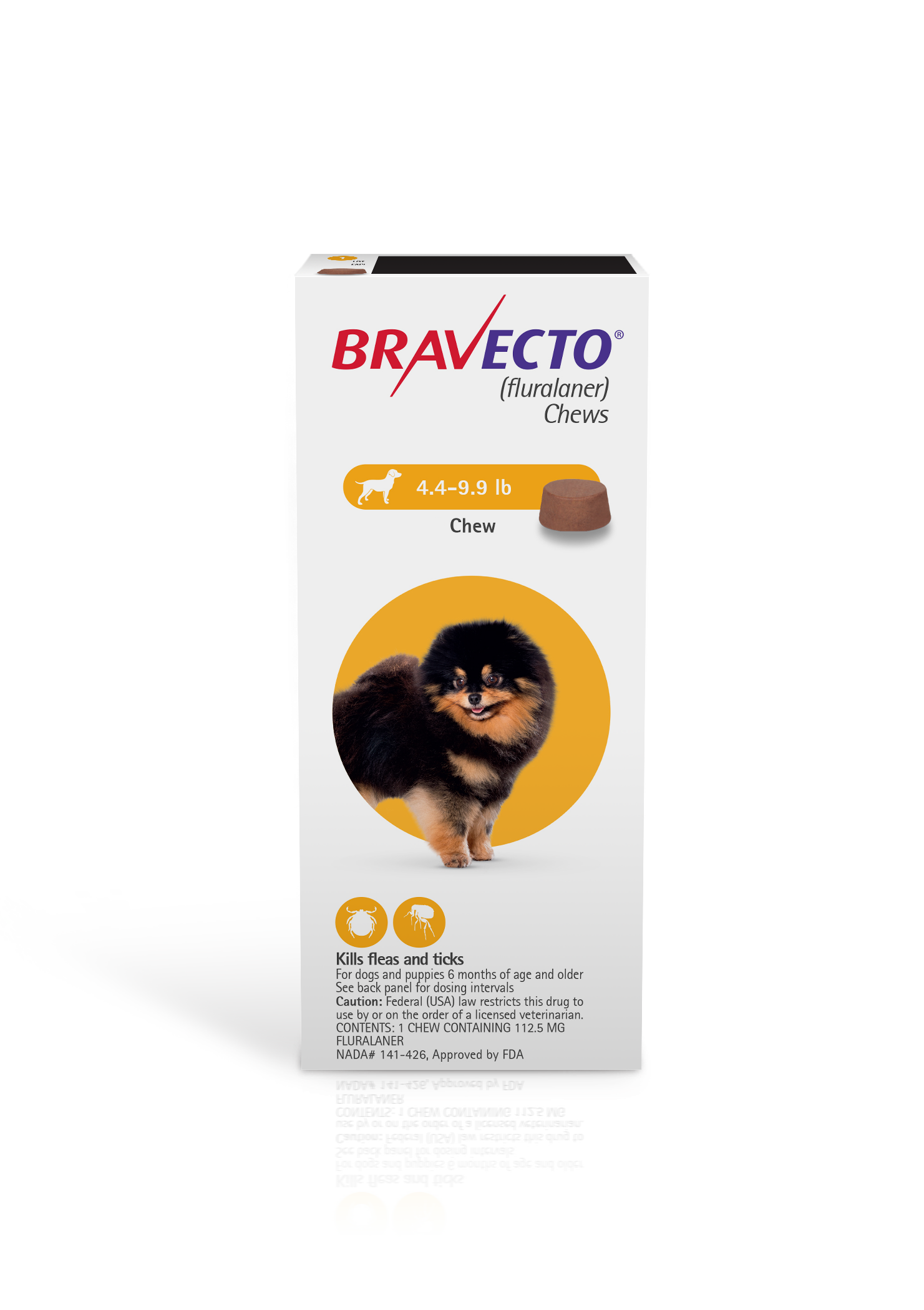 Bravecto 112.5 mg for dogs 4.4-9.9 lbs 
