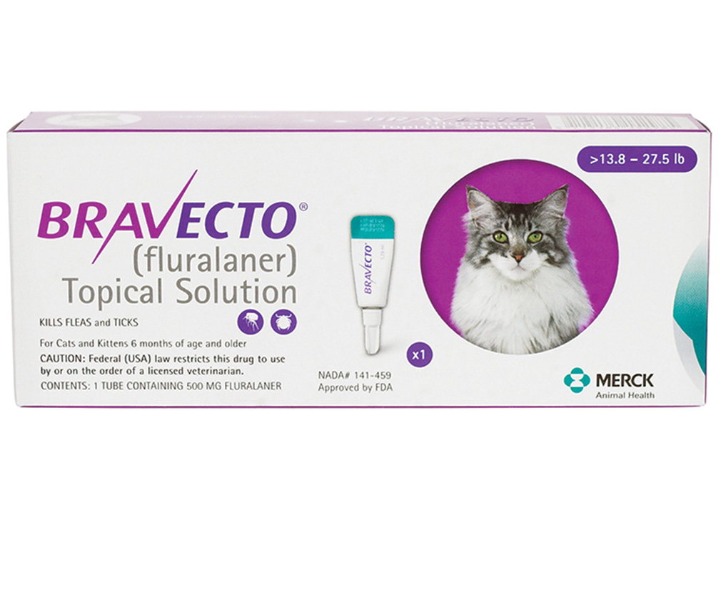 Bravecto Topical Solution for Cats 13.8 - 27.5 LBS (2 Dose)