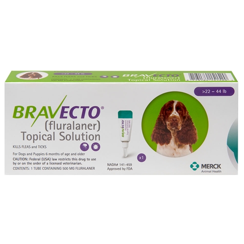 Bravecto Topical Solution for Dogs 22 - 44 LBS (4 Dose)