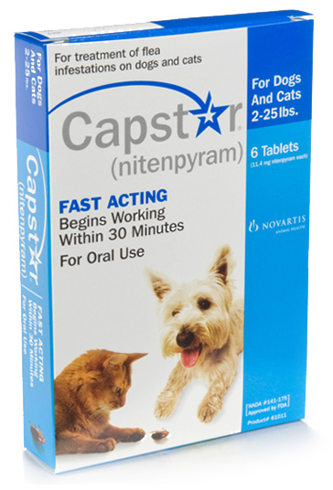 Capstar for Cats and Dogs 2-25 lbs 6 tablets BLUE