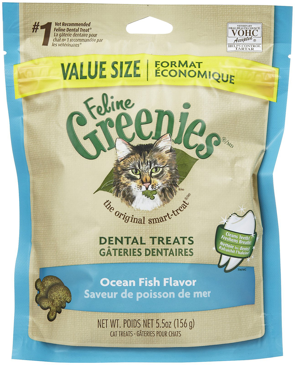 Greenies Feline Dental Treats Ocean Fish 5.5oz