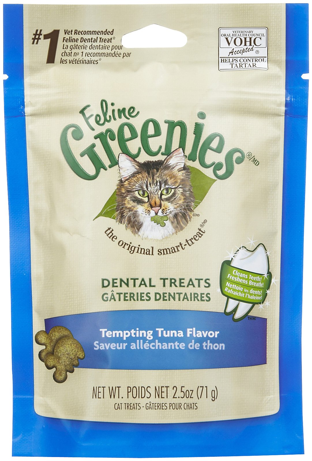 Greenies Feline Dental Treats Tempting Tuna 2.5oz
