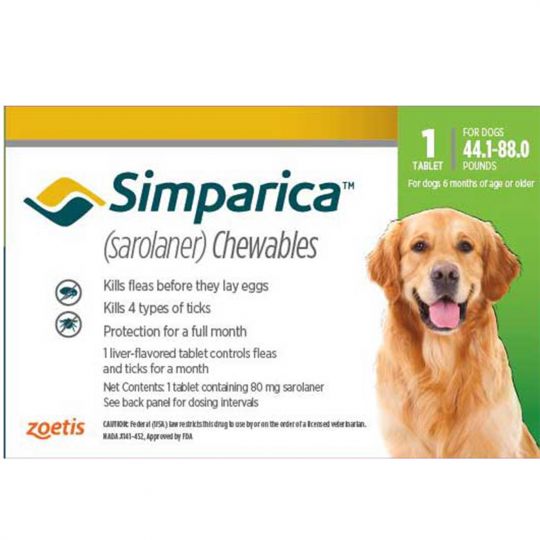 Simparica Chewable For Dogs 44.1-88 lbs 