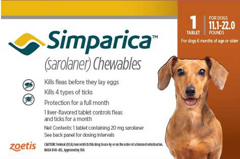 Spectrum Tampa Fl >> Simparica (Sarolaner) Chewable 20mg 11.1-22 lbs PER TABLET Spectrum Tampa Fl >> Simparica (Sarolaner) Chewable 20mg 11.1-22 lbs PER TABLET