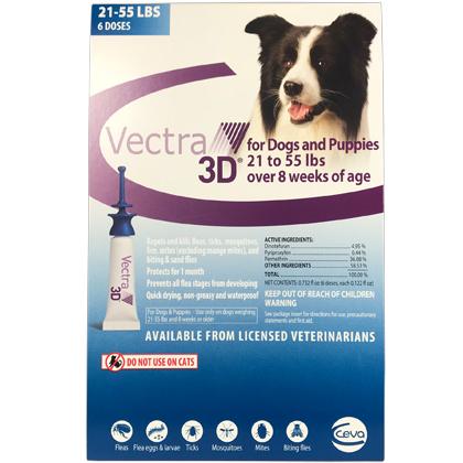 vectra 3d for dogs 21 55 lbs